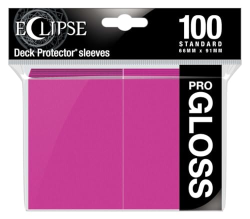 BoardGame E-15609 Ultra Pro-Eclipse Gloss Standard Sleeves 100 Pack-Hot Pink - color: Hot Pink