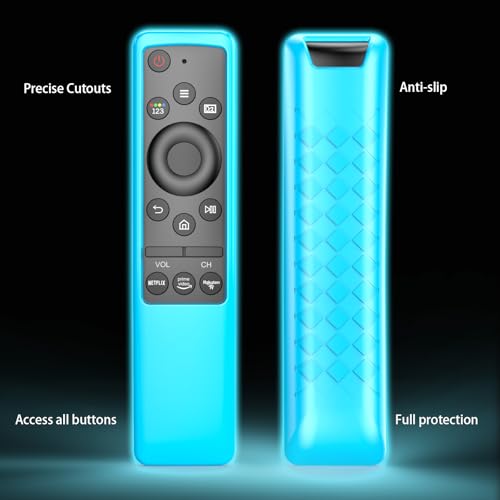 Remote Cover for Samsung Smart TV, Silicone Protective Case for BN59 Series Controller Skin Sleeve Blue - color: Sky blue