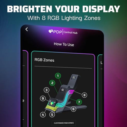 PDP Afterglow Wave LED Dual Gaming Charger for 2 Xbox Controllers, Customizable RGB Lighting Effects - Black - color: Black, style: Xbox