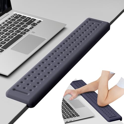 Leolee L-Shaped Desk Long Wrist Rest Elbow 60CM, Deep Blue Arm Rest | Memory Foam, Non-Slip Base, Ergonomic Desk Edge Cushion, Wrist Support for Computer Keyboard, Typing, Office, Home - color: Blue-60cm-1pcs