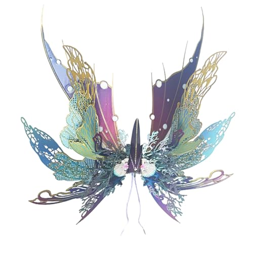 Butterfly 3D Metal Puzzle for Adults, Mechanical Butterfly Metal Model Building Kit, 50+PCS Steampunk Bionic QianYuDie Jigsaw Puzzles Animal, DIY Craft Kit Toy Gift -KIT - style: 50PCS+, KIT Version, Edition 2