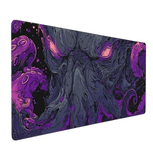 Large Gaming Mouse Pad with Purple Octopus Abstract Art Design, 35.4" x 15.7", for Gaming, Office and Travel - color: octopus
