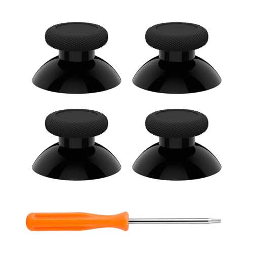 eXtremeRate Replacement Controller Joystick for Xbox One - 4 PCS Black Thumbsticks Analog Thumb Sticks Parts for Xbox Series X/S, Xbox One S/X, Elite Controller with Repair Kit Screwdriver - color: Black