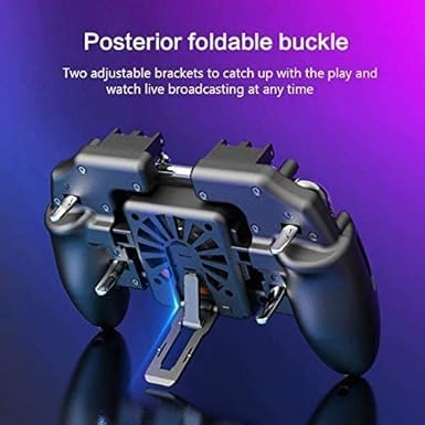 Mikirini Mobile Phone Game Controller w/built-in 4000mAh Battery & Semiconductor Cooling Fan for 4.5-6.7" iPhones/Android Phones, compatible with PUBG Mobile/Call of Duty Mobile/Fortnitee Mobile/Free Fire