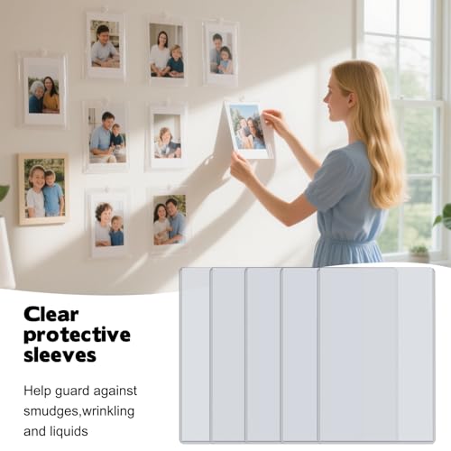 Rainmae 12 Pack 6" x 9" Jumbo Card Sleeves, Rigid Photocard Protectors for Oversized Trading Cards Sheet Protectors, Paper Sleeves Jumbo Sports Cards Sleeves Hard Plastic Document Holder Protector - size: 6" x 9"(12 Pcs)