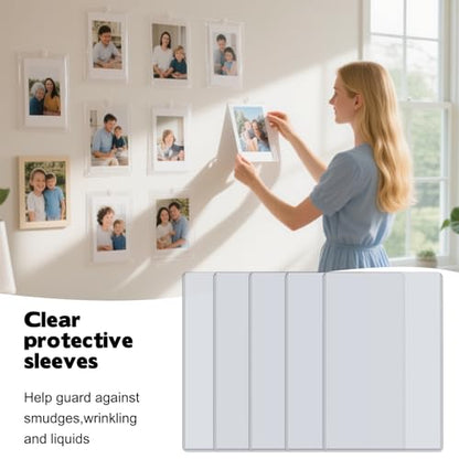 Rainmae 12 Pack 6" x 9" Jumbo Card Sleeves, Rigid Photocard Protectors for Oversized Trading Cards Sheet Protectors, Paper Sleeves Jumbo Sports Cards Sleeves Hard Plastic Document Holder Protector - size: 6" x 9"(12 Pcs)