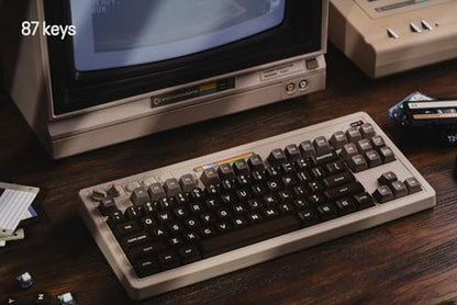 8Bitdo 87 Keys Retro Mechanical Keyboard, Bluetooth/2.4G/USB-C Hot Swappable Gaming Keyboard with Dual Super Programmable Buttons and Super Stick, Volume knob for Windows and Android - C64 Edition - color: C64 Edition