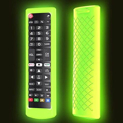 Case for LG TV Remotes, Remote Cover for LG Smart TV Remote Control AKB75095307 AKB75375604 AKB74915305 Original, Replacement Silicone Skin Sleeve Glow in The Dark Green - color: Green