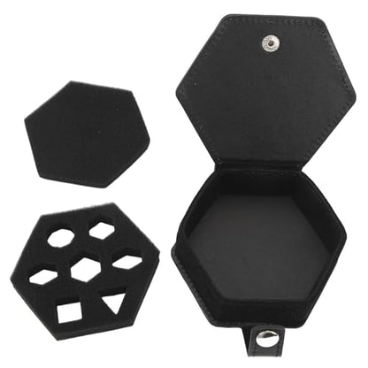 Portable PU Leather Dice Tray with Removable Slotted Insert Sponge Lined Dice Box Storage Holder Compatible with Board Game Accessories