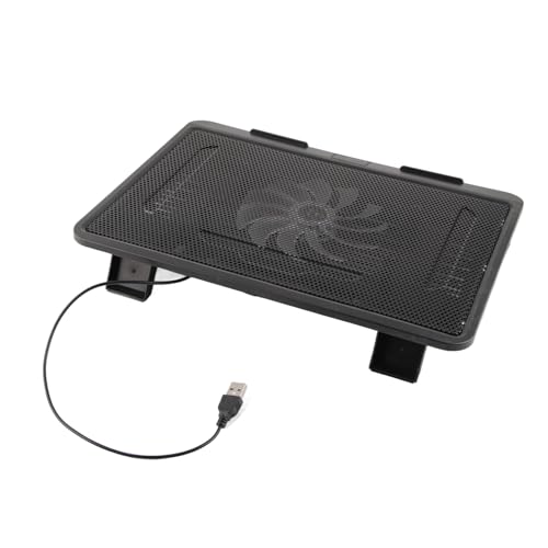 SUNGOOYUE Laptop Cooler Cooling Pad with Super Quiet Fan Ergonomic Stand USB Hub for Gaming Movies Black