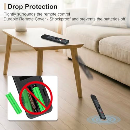 Protective Silicone Case for Sony RMF-TX600U RMF-TX500U Remote Control | Remote Cover for Sony MF-TX500E RMF-TX600E Smart TV Remote Sleeve Skin Waterproof, Anti-slip (Black) - color: Black