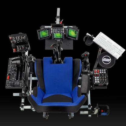 SimFab Modular Flight Simulator Cockpit For Combat Simulation. DCS Edition. Compatible With Thrustmaster Warthog, WinWing, VirPil, VKB And Alike Controls. Upgradable To General Aviation, Space Sim Or Sim Racing. (black seat) - color: black seat