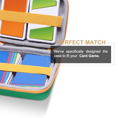 L LTGEM 300+ Card Game Case Compatible with Pokemon/UNO/Piles/Phase 10/Exploding Kittens/Five Crowns/Flip 7/SKYJO/Slingz/Survivor/Go Fish/Dutch Blitz/Monopoly Deal and Playing Card, Green(Case Only) - color: Green