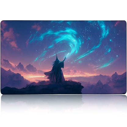 MTG Playmat TCG Card Game Mat Magic The Gathering Play Mat 24x14 Inch - color: Twilight Rune Keeper