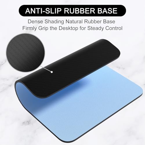 Hsurbtra Mouse Pad, Premium-Textured Square Mousepad 7 x 9 Inch, Thick 3 mm Anti-Slip Waterproof Rubber Pretty Cute Computer Mat for Office Gaming Laptop Women Kids Sky Blue - color: Sky Blue, size: Square Mousepad (7" x 9")