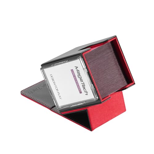 Mage Tech Adventurer [Hero] Modular Deck Box - Holds 99 Double-Sleeved Cards - Includes Avatar Holder - Ultra-Rugged, Expandable Design - MTG Commander/EDH & More - Black/Red - color: 2. Ambition (Black/Red), style: 2. Hero