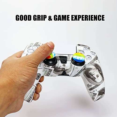 Skin for Xbox Series S/X Ps4 Ps5 Controller, 1pc Anti-Slip Shell Cover Case with 10 Joystick Grips for Playsation 5 Controller Wireless Gamepad (PS5 Controller #16) - color: PS5 controller #16