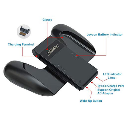 Kinvoca Charging Grip, Ergo Comfort Grip for Nintendo Switch Controllers, Portable Charger Dock with 79in USB-C Cable and Battery Indicators, High Speed Charge While Play - size: Grip for Original Controller ONLY