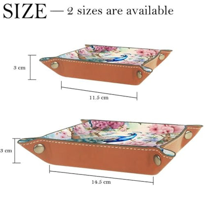 Peacock Cherry Floral Dice Tray Dice Rolling Tray Folding Dice Holder for Dice Games, Like RPG, DND and Other Table Games - color: Multi 19
