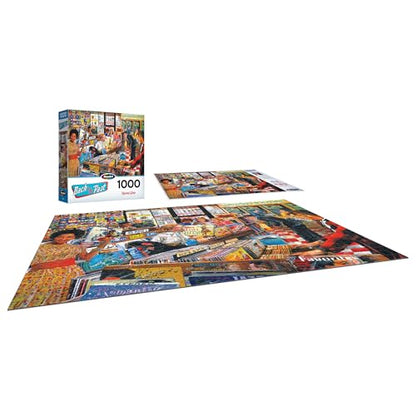 RoseArt - Back to The Past - Record Store - 1000 Piece Jigsaw Puzzle for Adults - style: Record Store