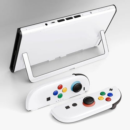 eXtremeRate DIY Replacement Shell Buttons for Nintendo Switch 2, Custom Full Set Rear Back Plate Controller Housing with Buttons for Switch 2 Handheld Console & Joycon 2 - Deluxe Version - White - color: White