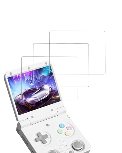 [3 Park] Screen Protector for Miyoo Flip V2/Flip Handheld Game Consoles Tempered Glass Film, Screen Protector for Miyoo Flip V2/Flip Handheld Gaming Anti-Scratch & Sensitive & 9H Hardness