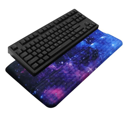 Computer Keyboard Stand with Wrist Rest, Ergonomic Tilted Keyboard Holder - Keyboard Riser with Wrist Pad - Keyboard Tray Support for Office Home - Black Starry Night - color: Keyboard Stand-black Starry Night