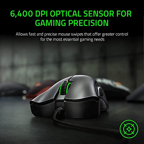 Razer Deathadder Essential - Optical Esports Gaming Mouse- 6400 Adjustible DPI (Renewed)