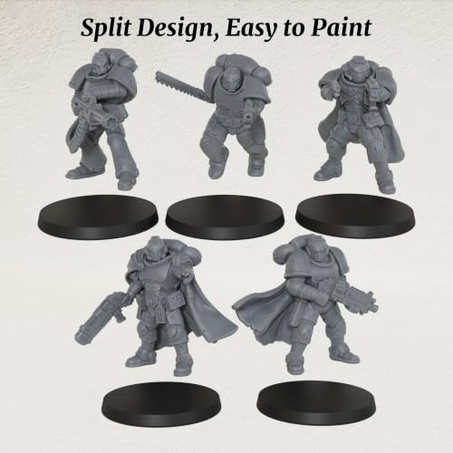 Sci-Fi Miniatures 28mm- Minis Figurine for Tabletop RPG Game- AS1021 | Fantasy Minis Unpainted for TTRPG Role Playing Game- Vanguard Warriors