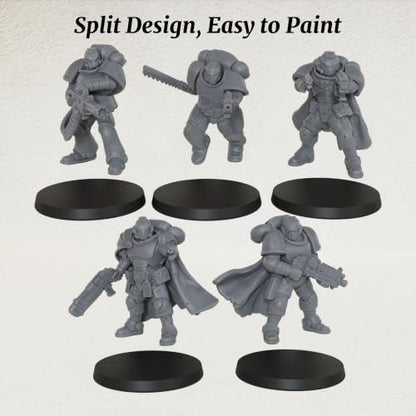 Sci-Fi Miniatures 28mm- Minis Figurine for Tabletop RPG Game- AS1021 | Fantasy Minis Unpainted for TTRPG Role Playing Game- Vanguard Warriors