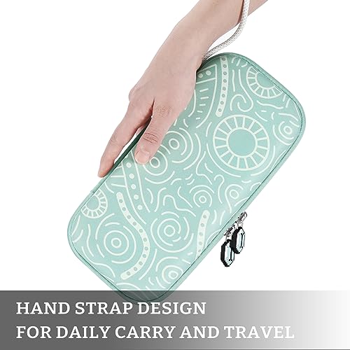 FUNLAB Switch 2 Carrying Case Compatible with Nintendo Switch 2/1/OLED, Portable Hard Shell Switch Carry Case with 10 Game Card Slots for Travel - White - color: Z-Cyan