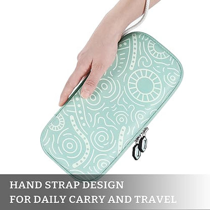 FUNLAB Switch 2 Carrying Case Compatible with Nintendo Switch 2/1/OLED, Portable Hard Shell Switch Carry Case with 10 Game Card Slots for Travel - White - color: Z-Cyan