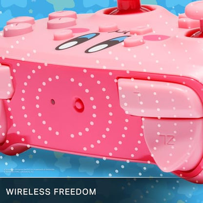 PowerA Wireless Controller for Nintendo Switch - Kirby Mouthful, Switch Lite/Switch-OLED Model, Nintendo Switch 2, AA Battery Powered (Battery Included), Bluetooth, Motion Controls, Officially Licensed - style: Kirby