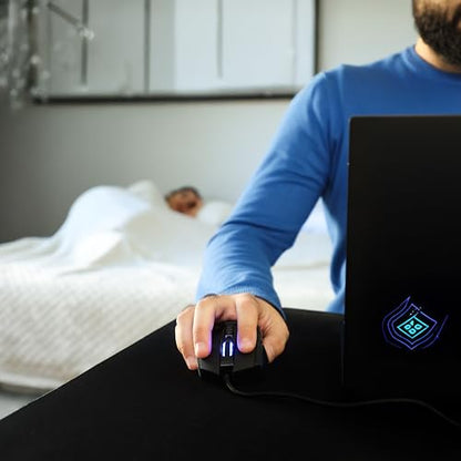 MOJO Pro Performance Silent Gaming Mouse - Wired Mouse with 9 Programmable Buttons Including Sniper Key, 12000 DPI, 1000 Hz, Force Adjustable, Custom Profiles - style: Pro Performance