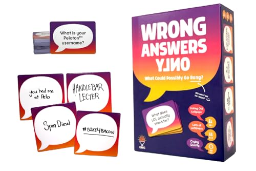 Gray Matters Games Wrong Answers Only: The Ultimate Adult Party Game – A Fun, Competitive Group Guessing Game for 8 Players, Ages 14 and Up – Perfect for Game Nights