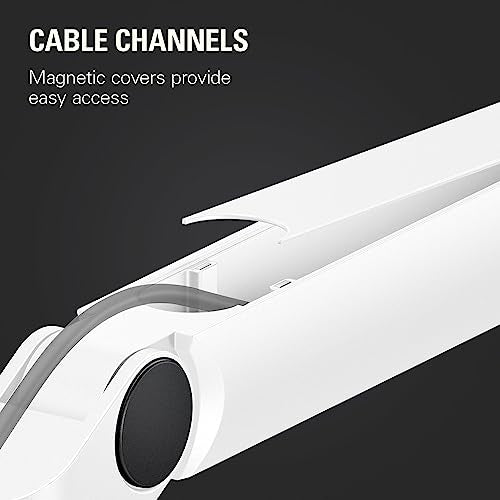 Elgato Wave Mic Arm LP White, Low Profile Boom Arm | Sits below shoulder line, 360-degree rotation, Magnetic cable channels, All-metal build, Fully adjustable mount - style: Low Profile White