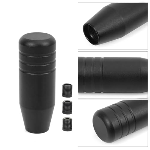 Universal 3.5inch Aluminum Alloy Shift Knob, Heavy Duty Car Gear Lever Stick Shifter Handle fit Most Automatic Manual Vehicle Black - color: Black, size: 9cm