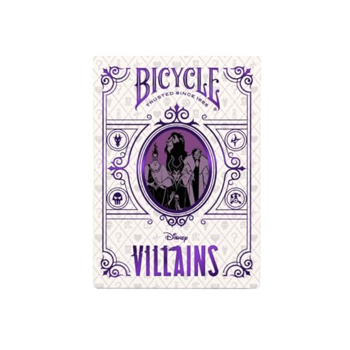Bicycle Disney Villains Special Edition Playing Cards - Collectible Deck of Cards for Kids Card Games Featuring Characters from Peter Pan, Hercules, Lion King, 101 Dalmatians and More