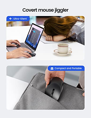 EAXBUX Covert Mouse Jiggler,2 in 1 Mouse with Jiggler, Undetectable Mouse Mover with ON/Off Switch, Drive Free,Simulate Mouse Movement to Keep Computer Awake,Plug and Play