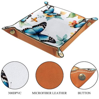 Butterflies and Floral Dice Tray Dice Rolling Tray Folding Dice Holder for Dice Games, Like RPG, DND and Other Table Games - color: Multi 17