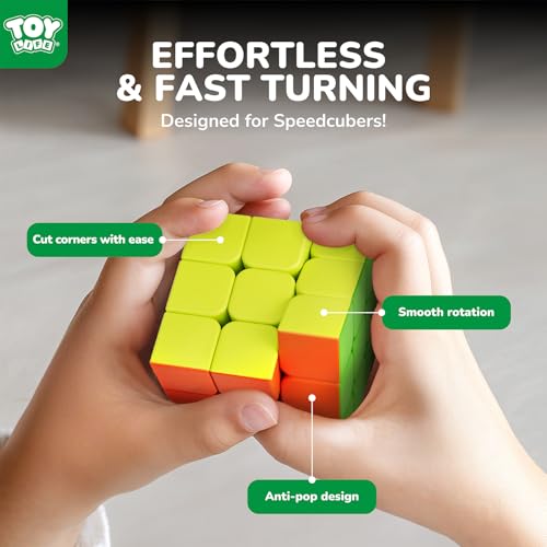 STEAM Life Speed Cube Set 10 Pack Magic Cube | Includes 2x2 3x3 4x4 5x5 Speed Cube, Pyramid Cube, Megaminx Cube Puzzle Cube Bundle Collection Cube, Toys Gift for Kids & Adults - color: 10 Pcs
