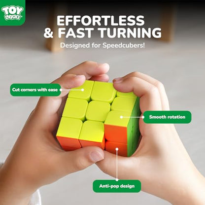STEAM Life Speed Cube Set 10 Pack Magic Cube | Includes 2x2 3x3 4x4 5x5 Speed Cube, Pyramid Cube, Megaminx Cube Puzzle Cube Bundle Collection Cube, Toys Gift for Kids & Adults - color: 10 Pcs