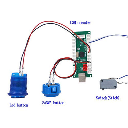 Arcade Game USB Encoder Zero Delay Arcade Button Joystick Controller for Retropie Raspberry MAME HAPP SANWA