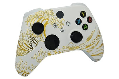 ProControllers LLC Hand Airbrushed Fade Custom Controller Compatible with Xbox Series X/S & Xbox One (Series X/S Gold Wave) - color: Series X/S Gold Wave