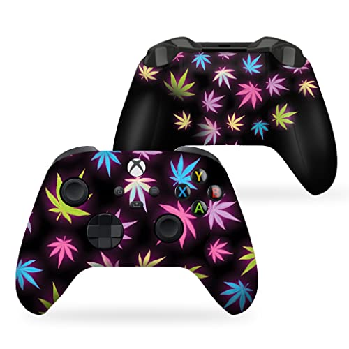 DreamController Neon Weed Custom X-box Controller Wireless compatible with X-box One/Series X/S Proudly Customized in USA with Permanent HYDRO-DIP Printing(NOT JUST A SKIN) (MODDED) - color: Neon Weed, size: Modded - Front & Back Print