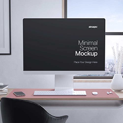 Aothia Double-Sided PU Leather Desk Pad - Non-Slip Large Mouse Pad & Desk Mat for Office, Home - Waterproof, Easy to Clean, Durable Dual-Sided Surface (23.6"x13.7", Purple) - color: Purple, size: 23.6" x 13.7"