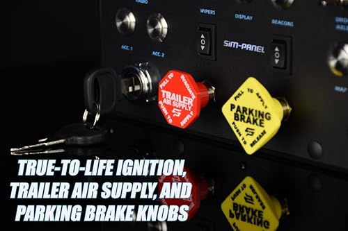 Sim-Panel Classic 2 Button Box for ATS/ETS2 (American Truck Simulator/Euro Truck Simulator) (Classic Finish with CB Communications (Matte Black)) - style: Classic Finish With CB Communications (Matte Black)