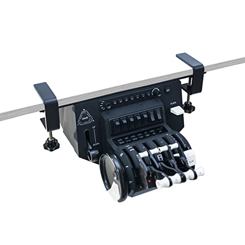 Flight Simulator Desk Mount Bracket for Honeycomb Bravo Throttle Quadrant, Alpha Flight Controls, Sierra TPM Module and Logitech Yoke, Includes Allen Key and Screws