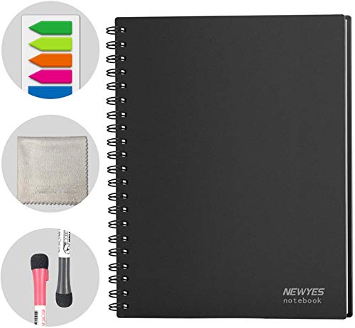 NEWYES Whiteboard Notebook Erasable Meeting Notebook Dry Erase White Board for Meeting, Business, Office, Home (A4)