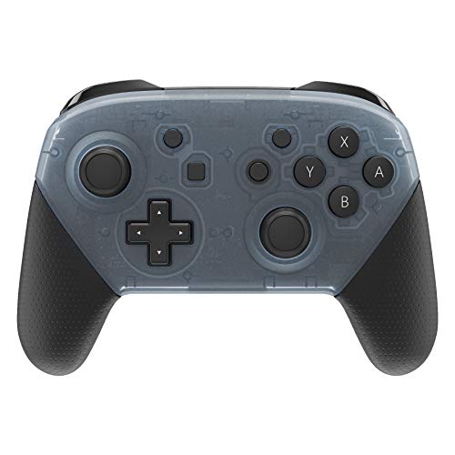 eXtremeRate Glacier Blue Faceplate and Backplate for Nintendo Switch Pro Controller, DIY Replacement Shell Housing Case for Nintendo Switch Pro - Controller NOT Included - color: Clear Glacier Blue